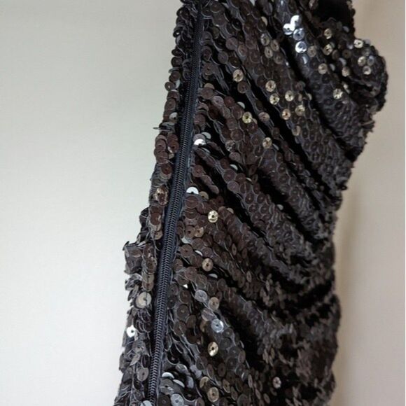 Vintage Vicky Tiel Couture Paris ruched sequin strapless bustier mini dress XS - Picture 4 of 11